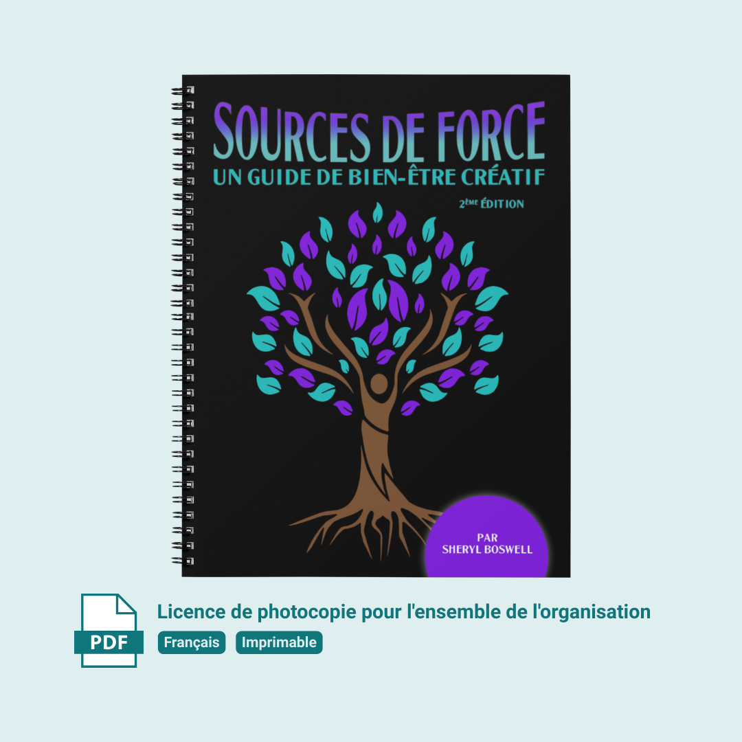 Sources de force, un guide de bien-être créatif - Licence de photocopie