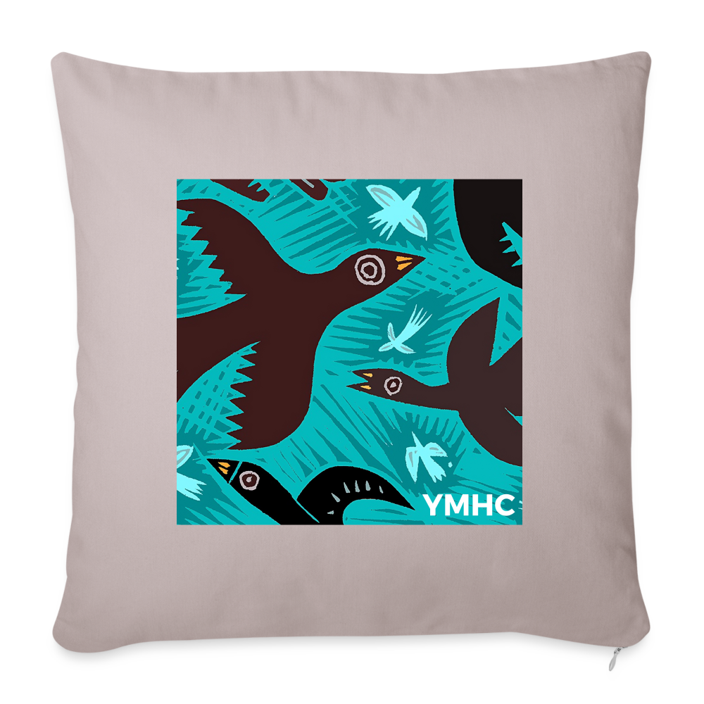 YMHC Birds Throw Pillow Cover 18” x 18” - light taupe