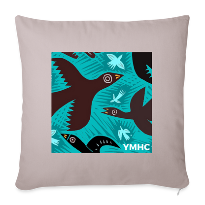 YMHC Birds Throw Pillow Cover 18” x 18” - light taupe