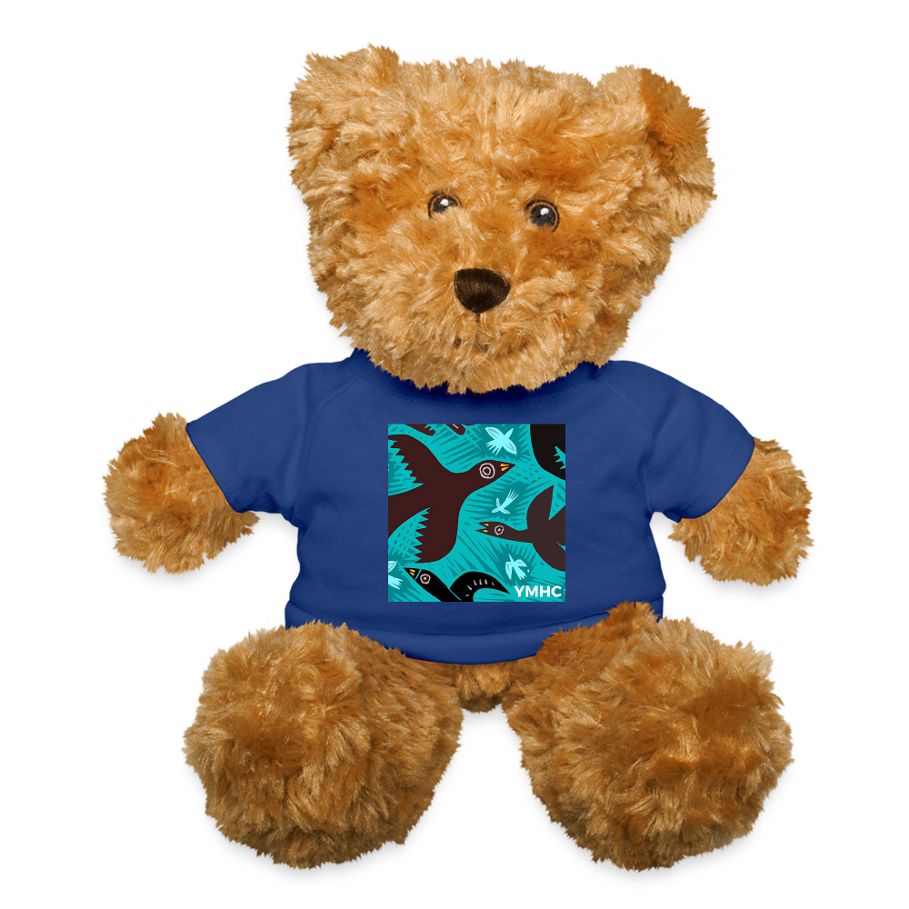 YMHC Birds Teddy Bear - royal blue