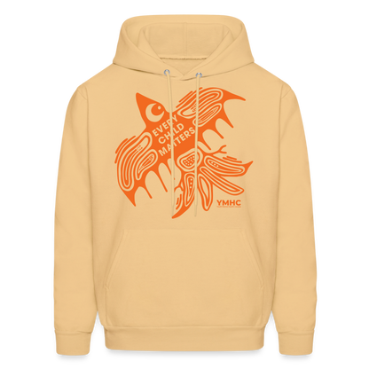 Men's Hoodie - Every Child Matters Orange Bird - light yellow