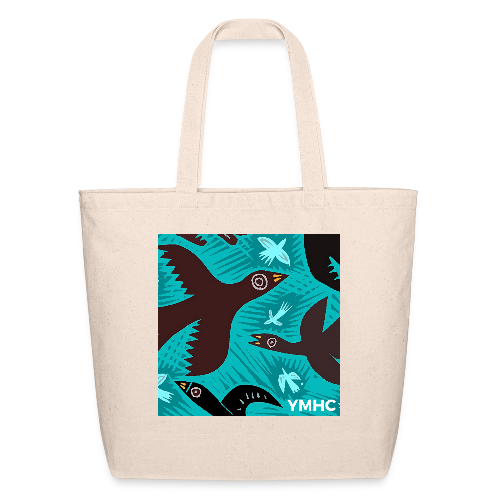 YMHC Birds Eco-Friendly Cotton Tote - natural