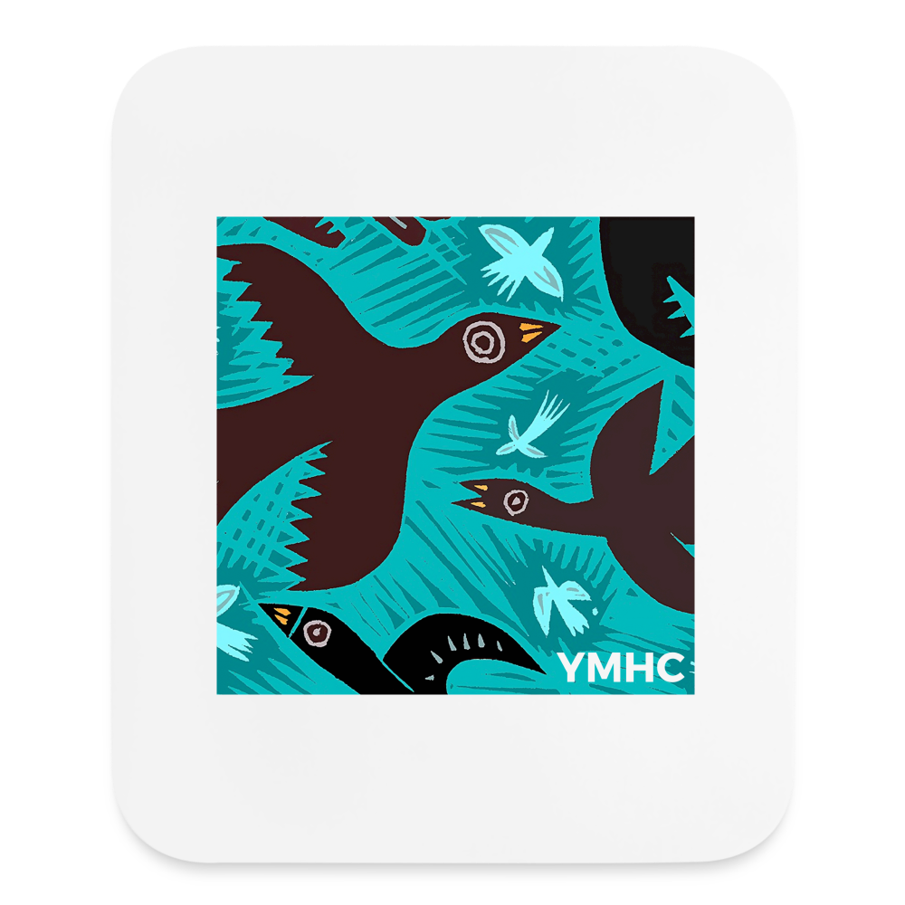 YMHC Birds Mouse pad Vertical - white