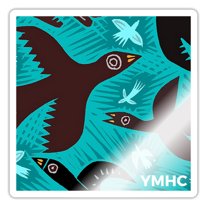 YMHC Birds Sticker - white glossy