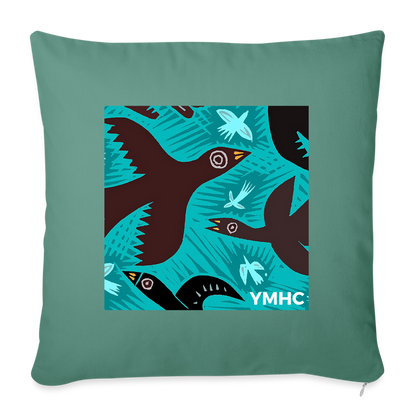 YMHC Birds Throw Pillow Cover 18” x 18” - cypress green