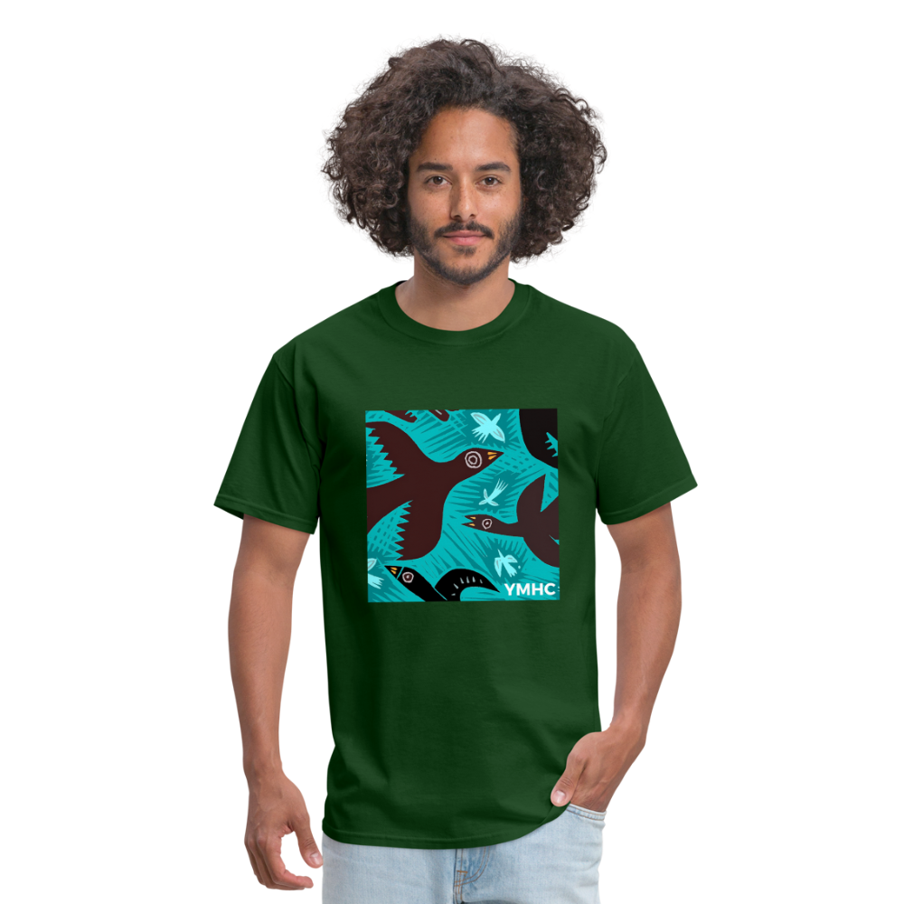 YMHC Birds Unisex Classic T-Shirt - forest green