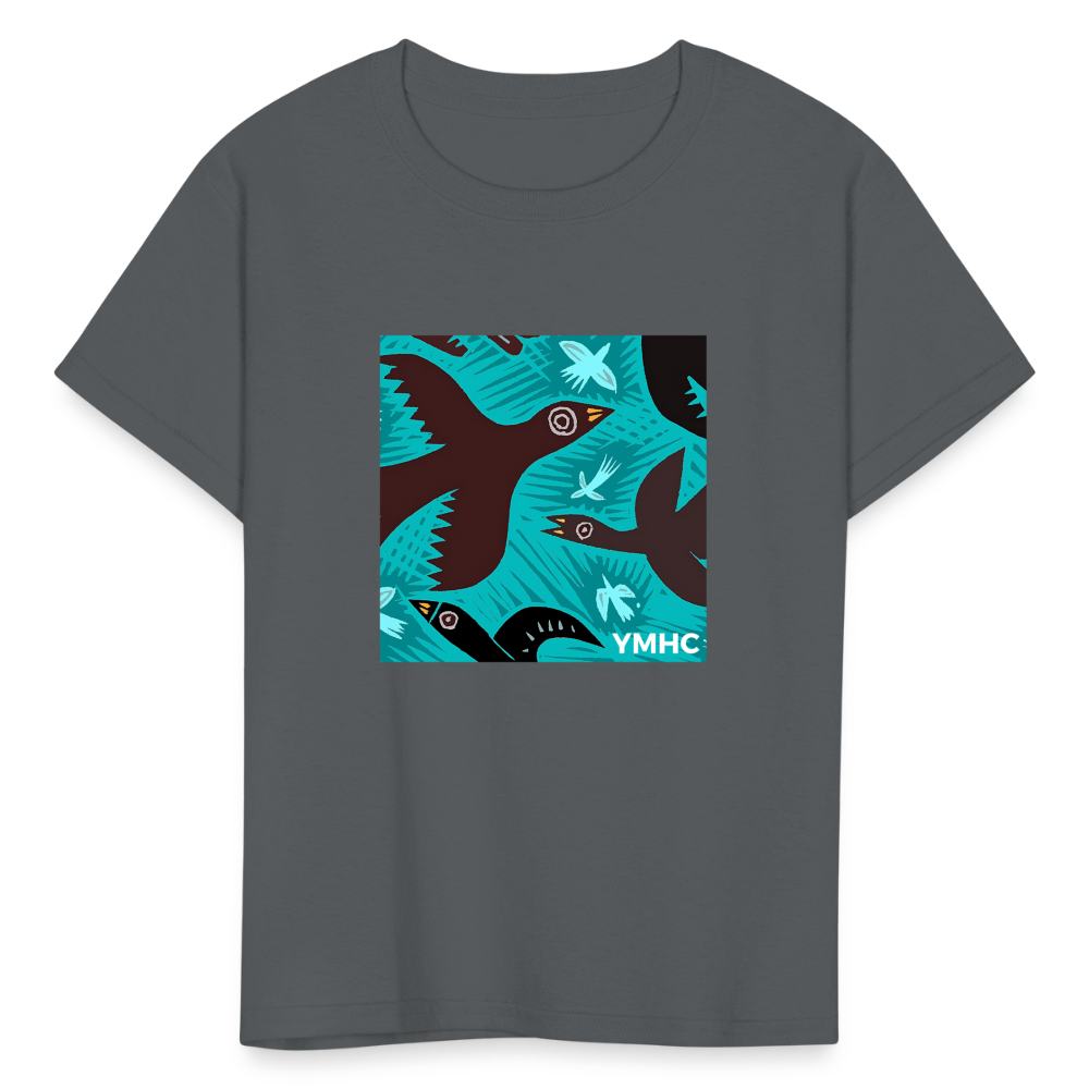 YMHC Birds Kids' T-Shirt - charcoal