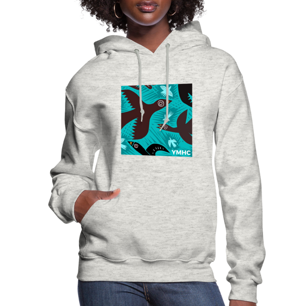 YMHC Birds Women's Hoodie - heather oatmeal