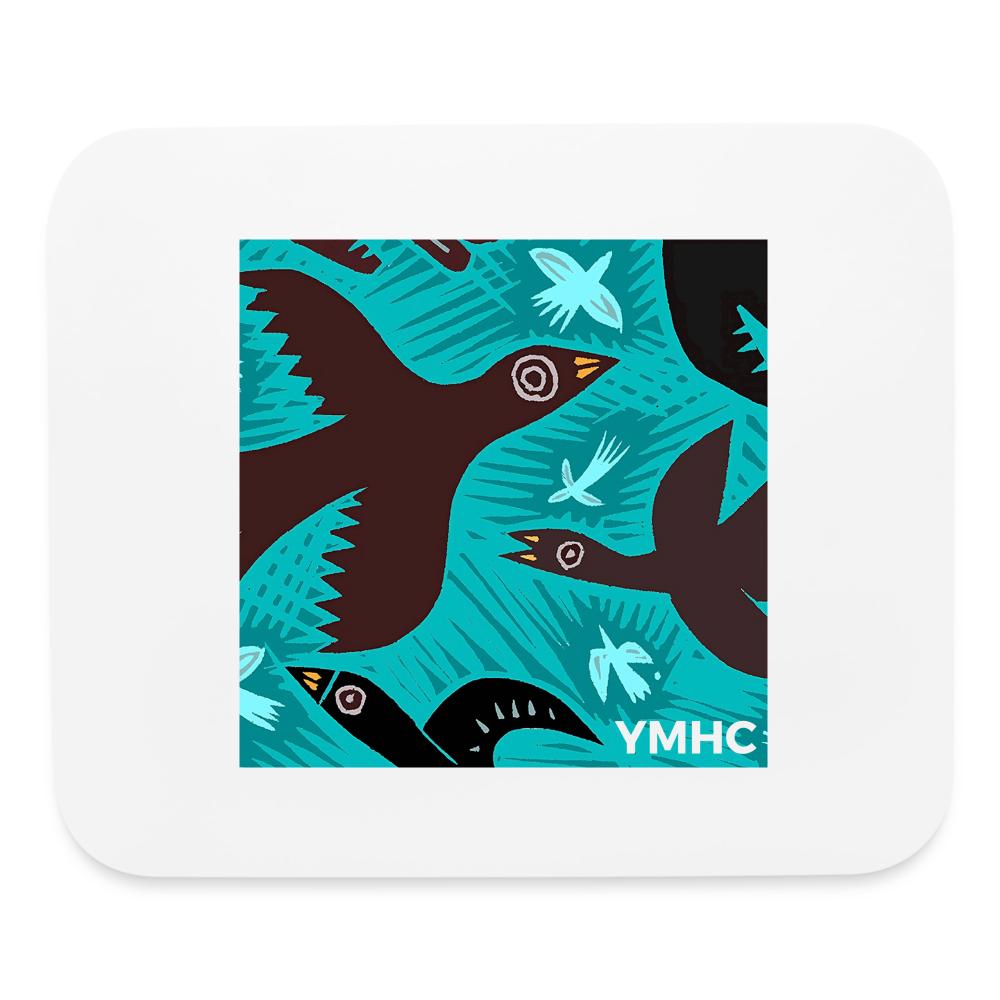 YMHC Birds Mouse pad Horizontal - white