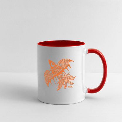 Contrast Coffee Mug - Every Child Matters Orange Bird - white/red