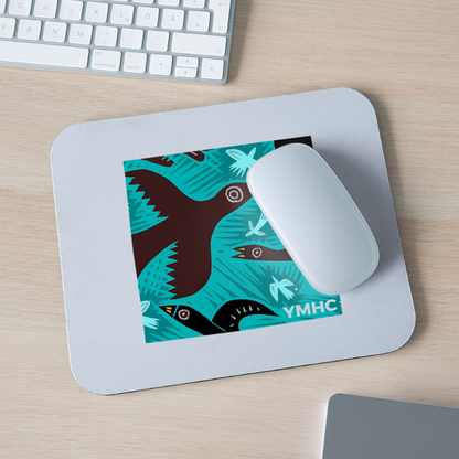 YMHC Birds Mouse pad Horizontal - white