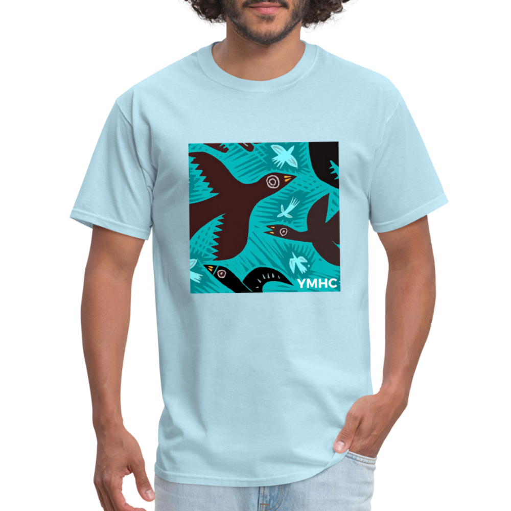 YMHC Birds Unisex Classic T-Shirt - powder blue