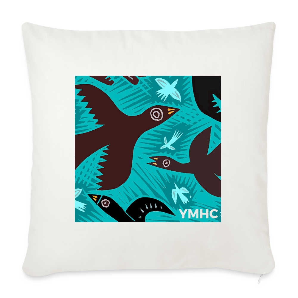 YMHC Birds Throw Pillow Cover 18” x 18” - natural white