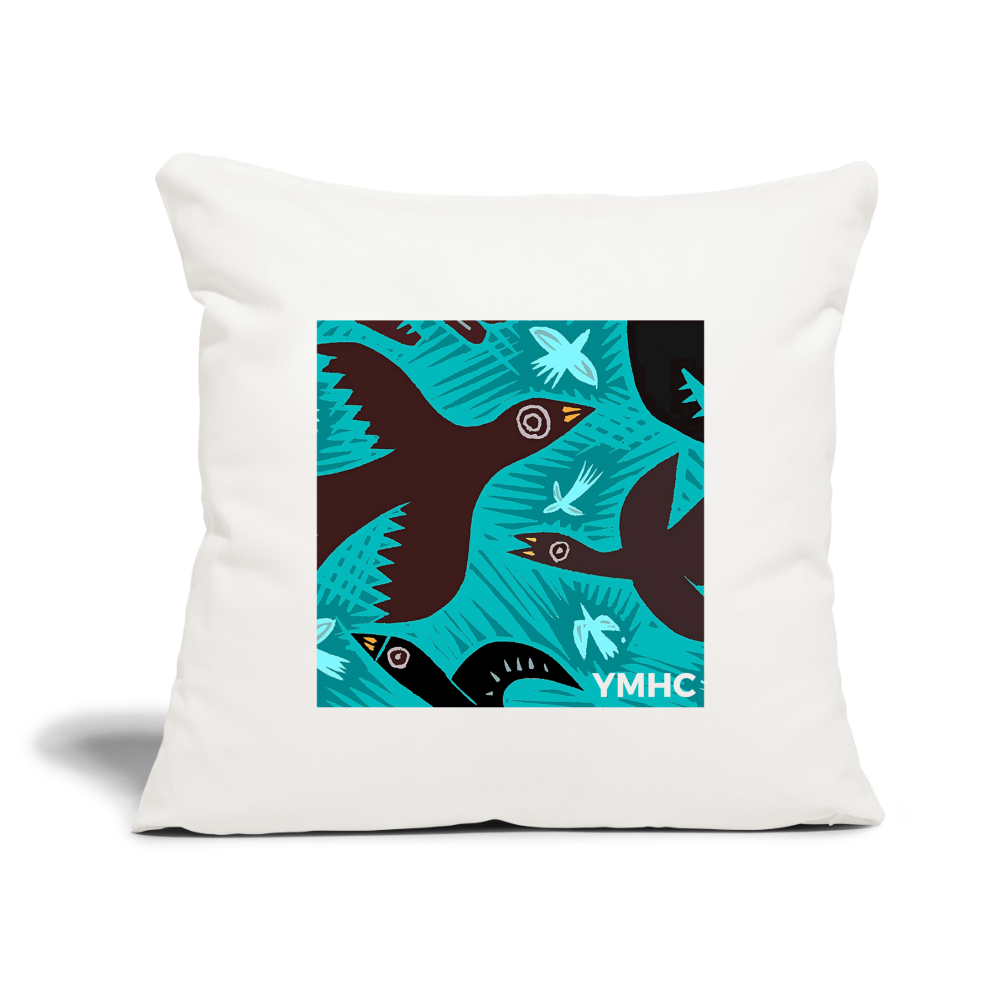 YMHC Birds Throw Pillow Cover 18” x 18” - natural white