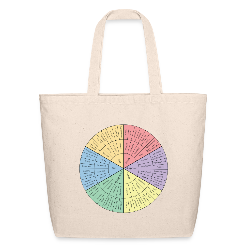 Feelings Wheel Eco-Friendly Cotton Tote - natural