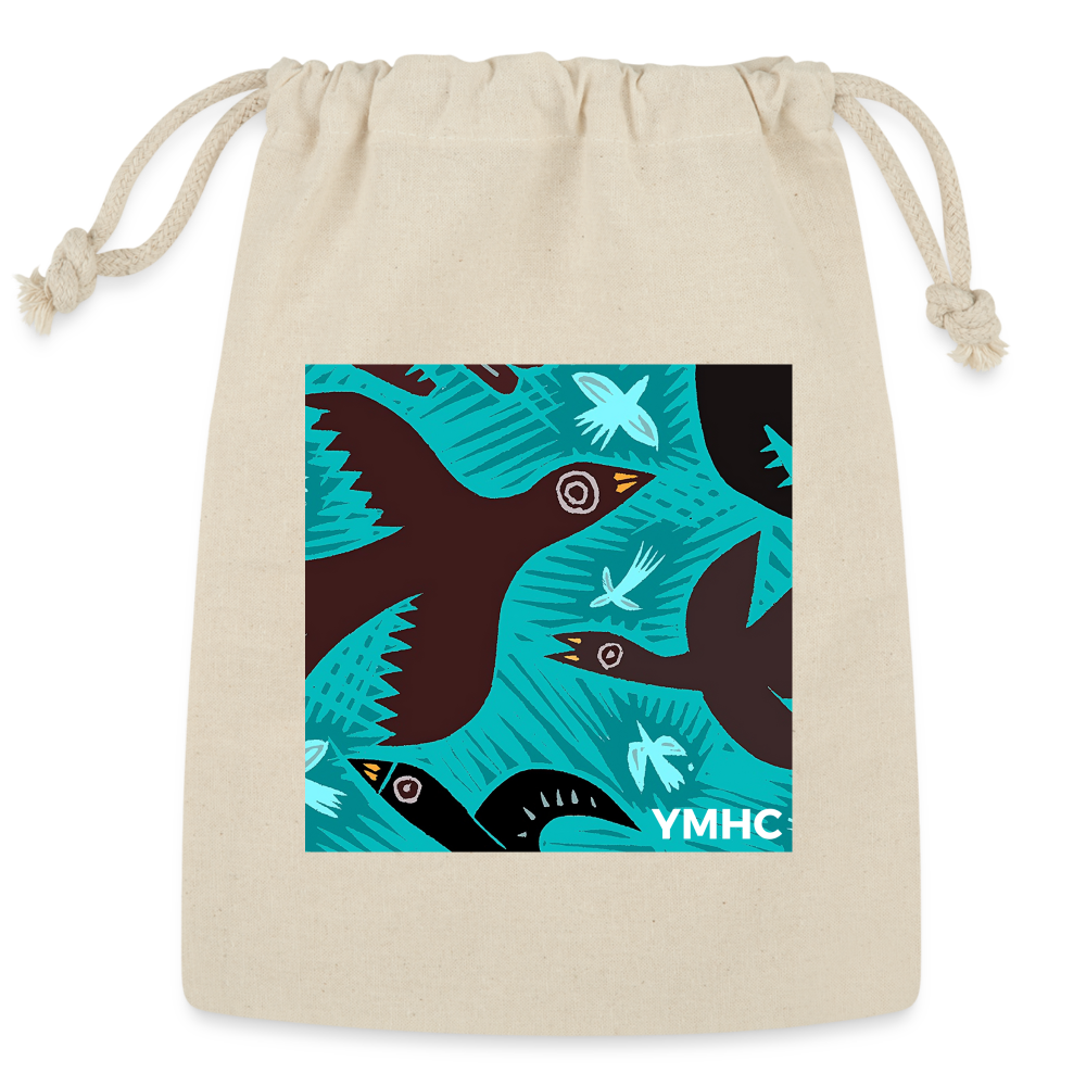 YMHC Birds Reusable Gift Bag - Natural