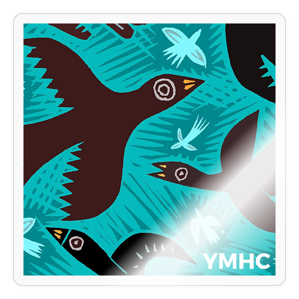 YMHC Birds Sticker - transparent glossy