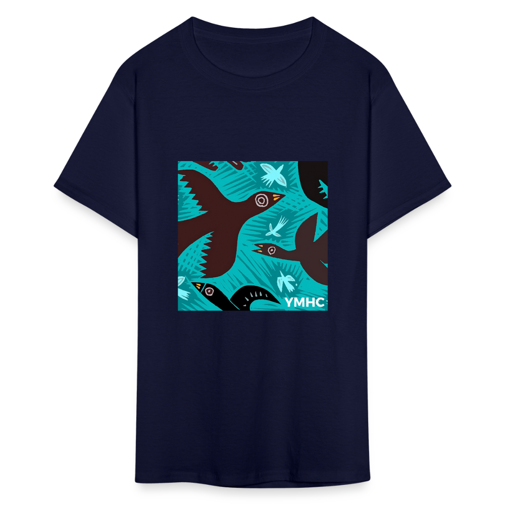 YMHC Birds Unisex Classic T-Shirt - navy