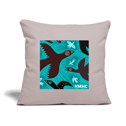 YMHC Birds Throw Pillow Cover 18” x 18” - light taupe