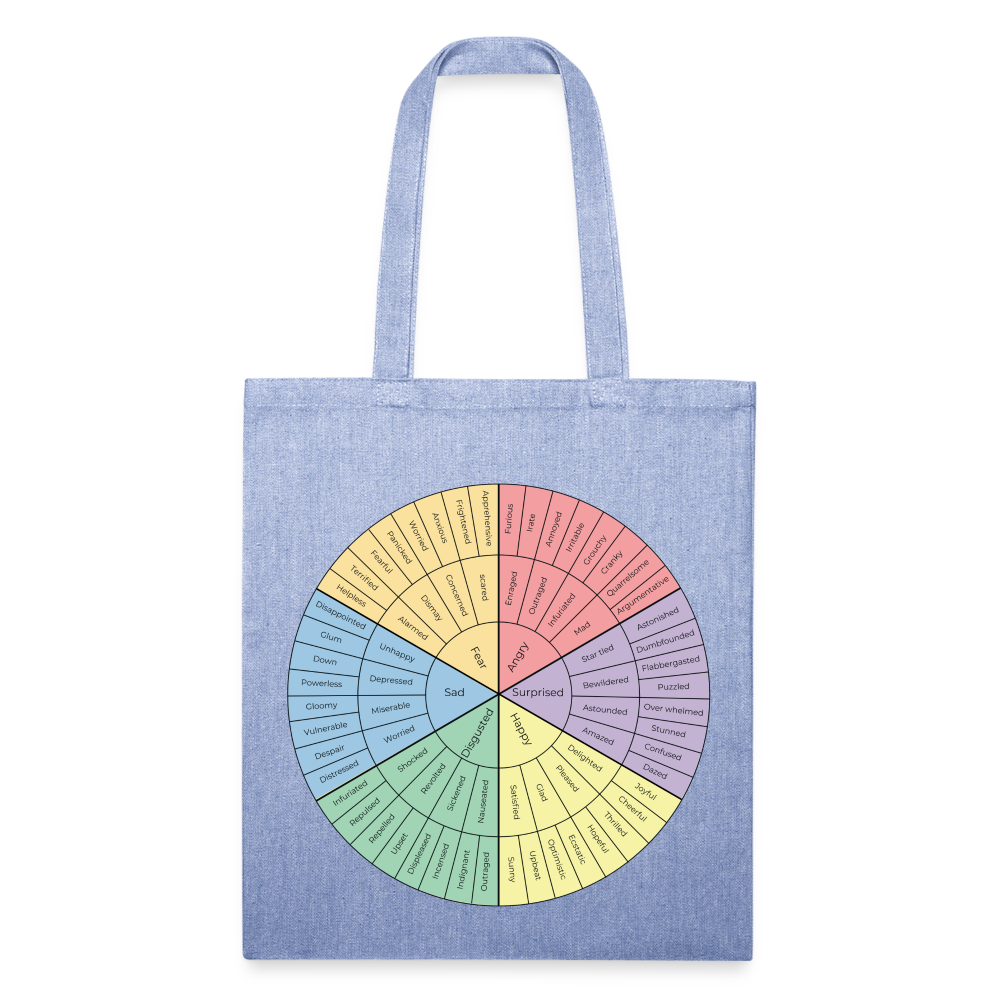 Feelings Wheel Recycled Tote Bag - light Denim