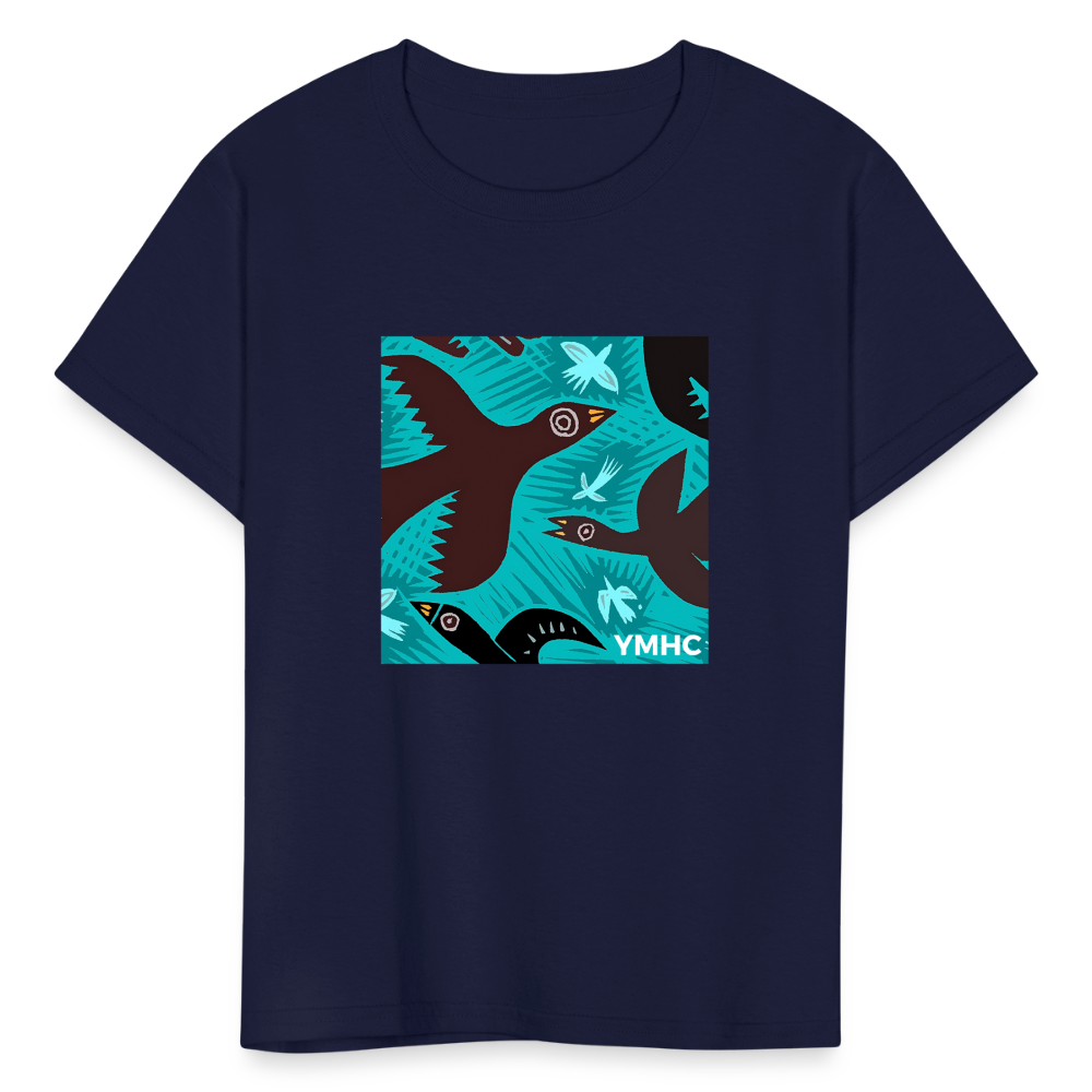 YMHC Birds Kids' T-Shirt - navy